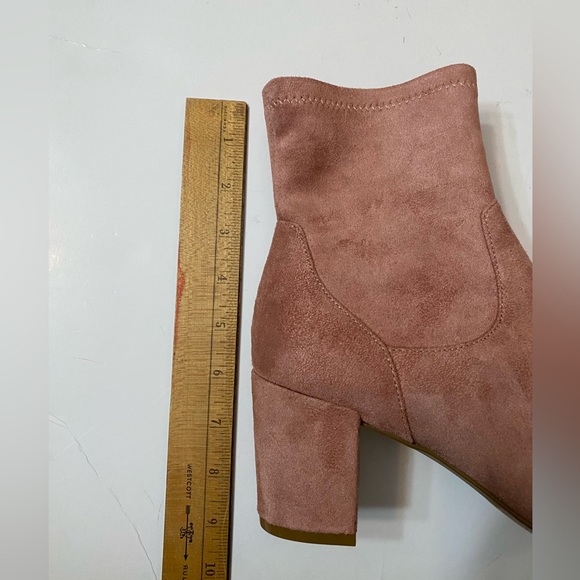 Old Navy Faux-suede Slim-calf Block-heel Boots women’s  7.5, pink - Picture 8 of 13